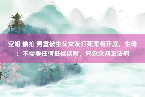 空姐 偷拍 男童被生父女友打死案将开庭，生母：不需要任何抵偿谈歉，只念念判正法刑