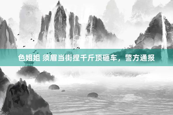 色姐姐 须眉当街捏千斤顶砸车，警方通报